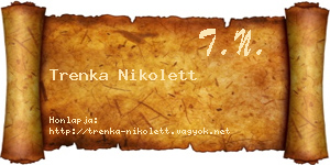 Trenka Nikolett névjegykártya